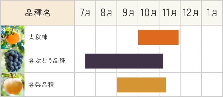 太秋柿年間カレンダー